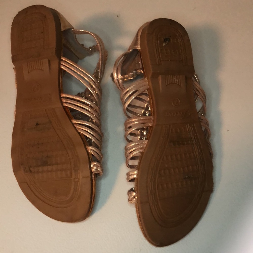 2/$20 Forever Shimmer Pink Flat Sandals - Picture 3 of 6